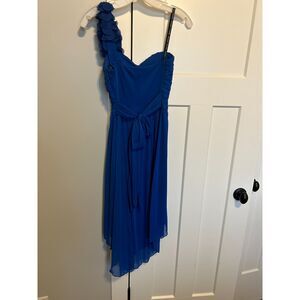 One Shoulder Royal Blue Prom/Homecoming Dress by DB Studio Size 4/6